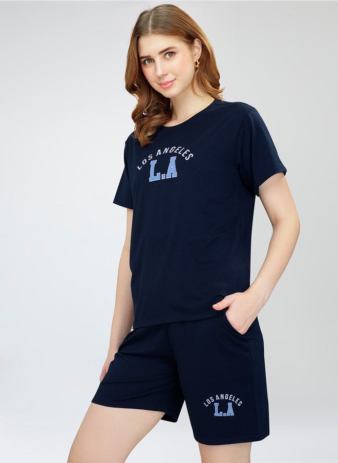 ZEYO طقم تي شيرت وشورت مطبوع من ZEYO بتصميم طباعة - Image 4