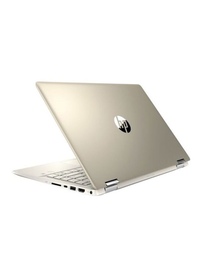 HP مُجدد - لابتوب بافيليون x360 قابل للتحويل 2 في 1 مزود بشاشة مقاس 14 بوصة ومعالج كور i5 وذاكرة رام سعة 8 جيجابايت ومحرك أقراص SSD سعة 256 جيجابايت وبطاقة رسومات إنتل مدمجة فائقة الوضوح ذهبي - Image 2