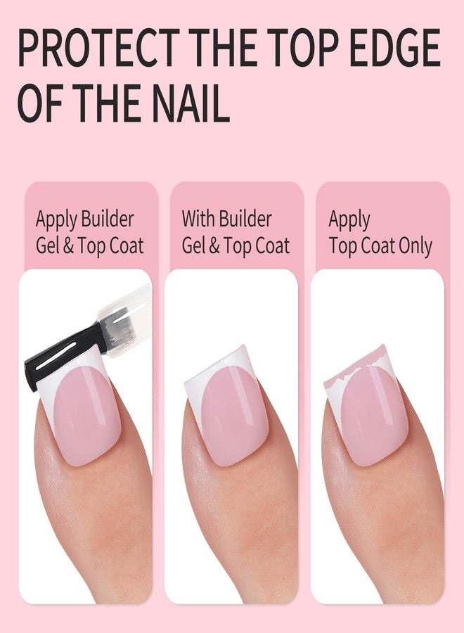 Vansiho 150 pcs French Tip Toe Nail Tips Press on, French Tips Toenail Press on Square for Women, Pink Soft Gel Fake Toe Nails, Acrylic Nails Soak off Toe Nail Home DIY 15 Sizes - Image 4