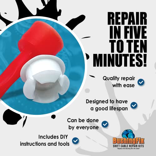BushingFix.com BushingFix TB1Kit - Automatic Transmission Shift Cable Bushing Repair Kit, Replacement Shifter Cable Bushing, Quality Transmission Repair Kit, Compatible with Chevrolet, Jeep, Ford and Other Brands - Image 5