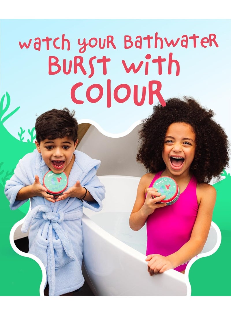 Mini U Bath Fizzers for Kids are tablet-sized colour-changing bath fizzers designed to make bath time more colourful and enjoyable. Simply add the tablets to warm bath water and watch the water swirl with bright colours and gentle fizz. - Image 2