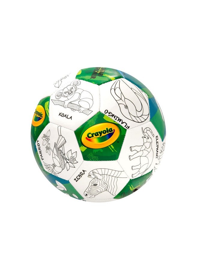Crayola Score N' Explore Officially Licensed Size 5 Color Ball - Zoo Animals Explorer, Interactive Coloring Soccer Ball for Kids Fun Learning Toy Activity Ball - Image 3