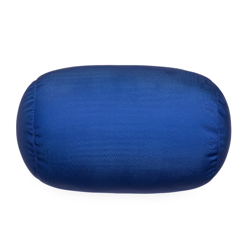 Focustree Squish Bean Bed Microbead Pillow Bolster Tube Body Pillow Smooth Cool Touch Fabric Neck Back Support Throw Travel Pillow Fun Colors Navy Blue - Image 2
