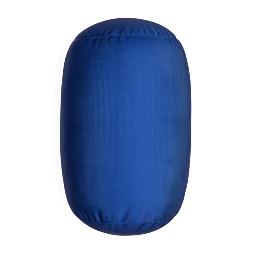 Focustree Squish Bean Bed Microbead Pillow Bolster Tube Body Pillow Smooth Cool Touch Fabric Neck Back Support Throw Travel Pillow Fun Colors Navy Blue - Image 3