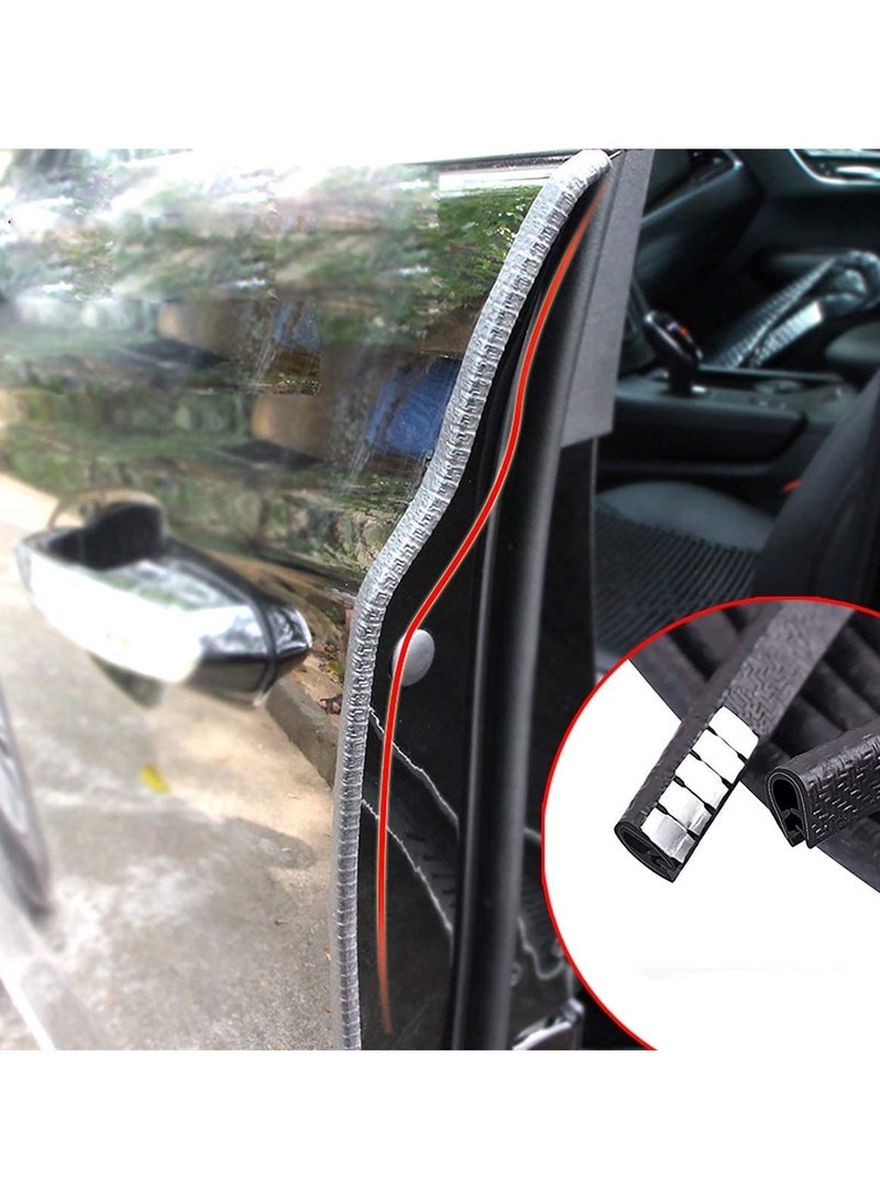 VIUAUAX 33Ft (10M) Long Car Door Edge Guards,U Shape Edge Trim Rubber Seal Protector Rubber Car Door Protector Car Protection Door Edge Anti-Collision Rubber Clips Fit for Most Car (Black) - Image 3