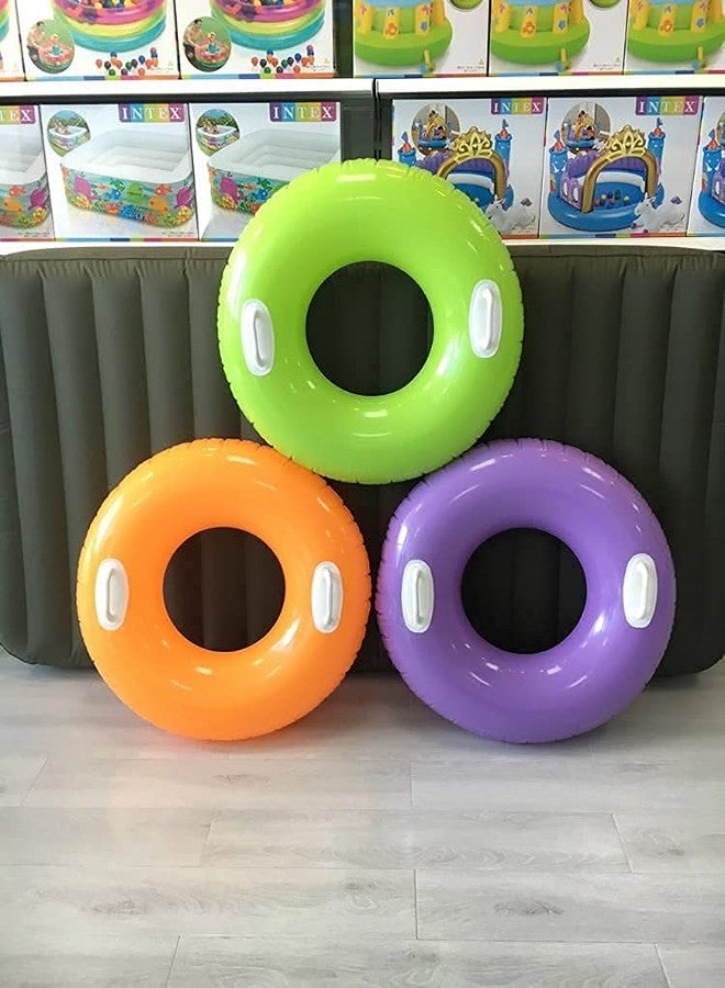 Luxafare Inflatable Pool Floats for Adult Swim Ring Tube Toys for Swimming Pool Outdoor Beach Party Swimming Tube Ring with Handle Floating Raft Ring Raft Tube for Beach Tube Ring for Adult and Kids - Image 5