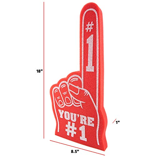 FUNSTITUTION Giant Foam Finger 18 Inch- You're Number 1 Foam Hand for All Occasions - Cheerleading for Sports - Exciting Vibrant Colors use as Celebration Pom Poms- Great for Sports Events Games School Business - Image 5