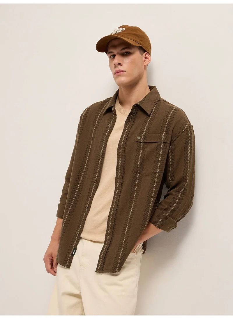 THE BEAR HOUSE Men’s Trendy Shacket for All Seasons | Casual Overshirt Jacket for Men | Versatile Outerwear Layer for Office, Streetwear & Travel | Modern Smart Look for Everyday Outfits