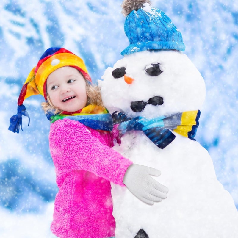 ONESING 3-24 Pairs Winter Knit Gloves for Kids - White Finger Gloves for Boys and Girls - Image 5