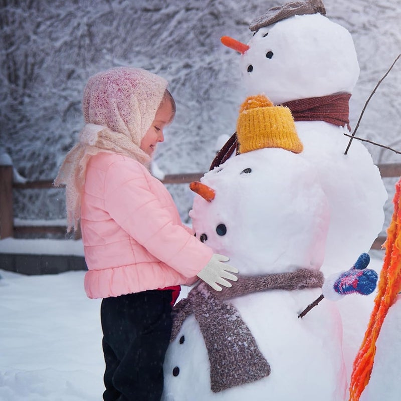 ONESING 3-24 Pairs Winter Knit Gloves for Kids - White Finger Gloves for Boys and Girls - Image 4