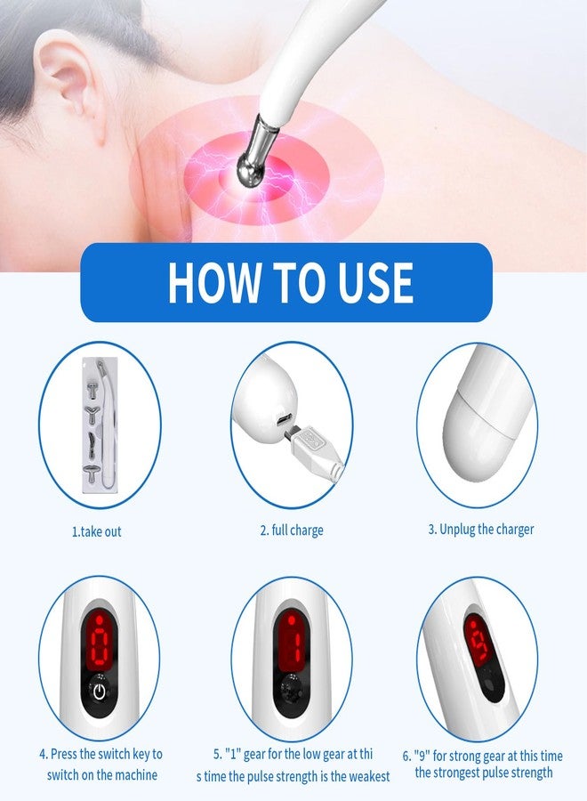 JIELUO Acupuncture Pen - Electronic Pain Relief Therapy, 5-in-1 Merídiān Energy Pulse Massage Pen, USB Energy Pen, Pain Relief Tools, Gifts for Women & Men - Image 3