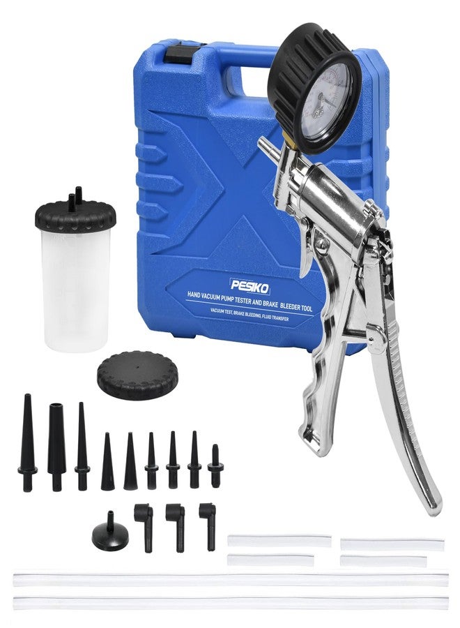 PESIKO Hand Vacuum Pump Brake Bleeder kit One Person, Zinc-diecast Metal Brake Clutch Bleeding Tune-up Kit for Brake Bleeding and Automotive Tester - Image 1