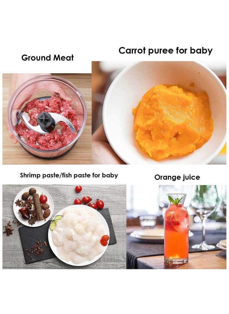 sokany 4 In 1 Hand Blender, 500W Electric Immersion Blender, 2 Speed Stainless Steel Blades,500ml Chopper Bowl,700ml Food Processor for Smoothies, Puree, Baby Food, Soup, Juice SK-1710-4  - Image 4