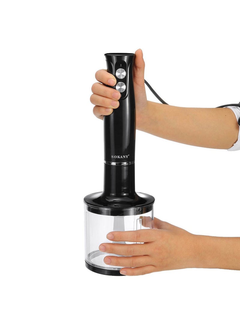 sokany 4 In 1 Hand Blender, 500W Electric Immersion Blender, 2 Speed Stainless Steel Blades,500ml Chopper Bowl,700ml Food Processor for Smoothies, Puree, Baby Food, Soup, Juice SK-1710-4  - Image 5