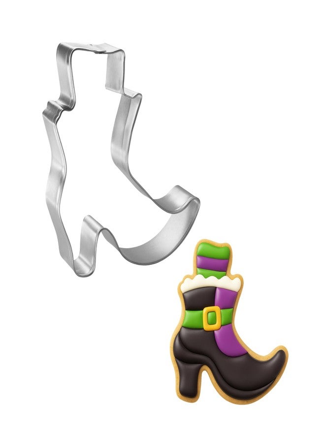 Foose Halloween Cookie Cutter 4 Pc Set With Recipe Card, Made in USA - Witch Broom 5 in, Hat 5 in, Cauldron 3 in, Witch Shoe 3.75 in - Image 5