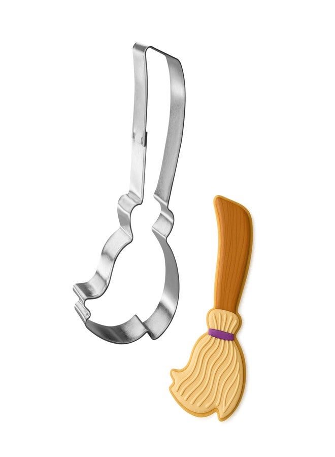 Foose Halloween Cookie Cutter 4 Pc Set With Recipe Card, Made in USA - Witch Broom 5 in, Hat 5 in, Cauldron 3 in, Witch Shoe 3.75 in - Image 2