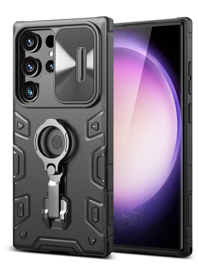 SOLARAE For Samsung Galaxy S23 Ultra Case, Military Grade Protection, Slide Camera Cover & Upgraded Kickstand, Suitable for Galaxy S23 Ultra Cases (Black) - Image 1