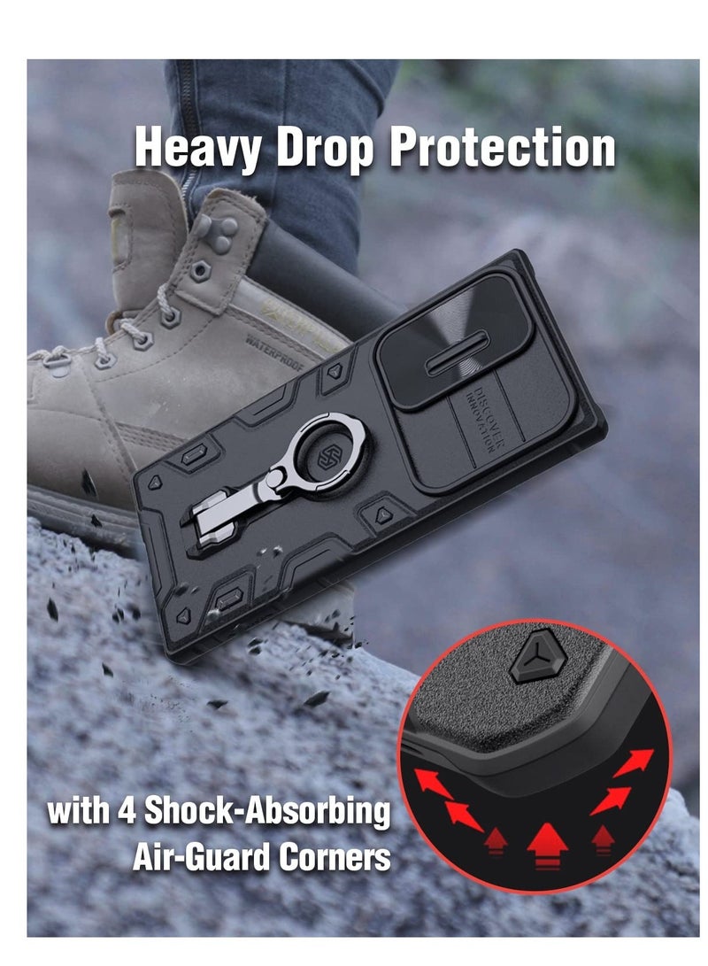 SOLARAE For Samsung Galaxy S23 Ultra Case, Military Grade Protection, Slide Camera Cover & Upgraded Kickstand, Suitable for Galaxy S23 Ultra Cases (Black) - Image 5