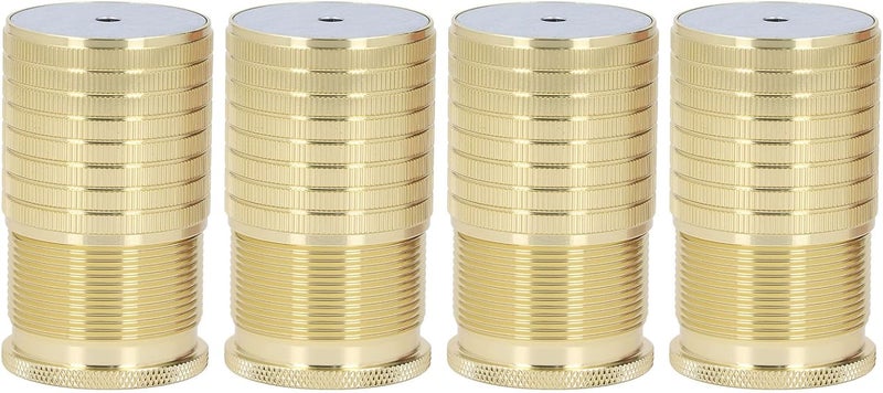 Furniture Riser Adjustable 43-75mm 4 Pcs Aluminum Alloy Heavy Duty Bed Riser - Strong Load Bearing, Non Slip Pads, Easy Installation for Sofa and Cabinet (Bright Gold) - Image 5