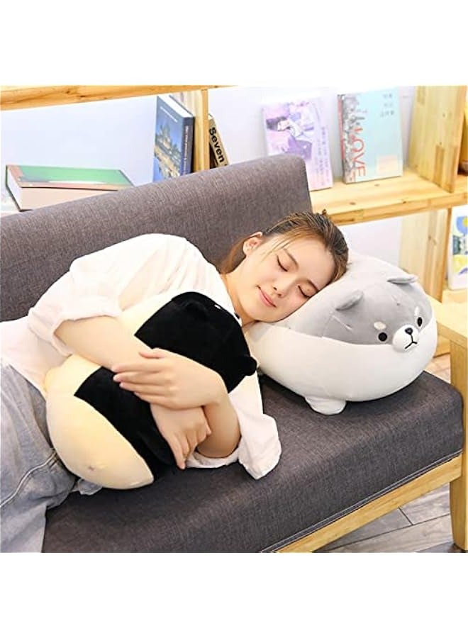 DURKU Shiba Inu Pillow Plush, Stuffed Animal Kawaii Dog Soft Anime Corgi Hugging Cuddle Pet Throw Plushies Cartoon Doggo Doll Toy Best Gifts for Kids Girls Boys (Brown) 40cm  - Image 4