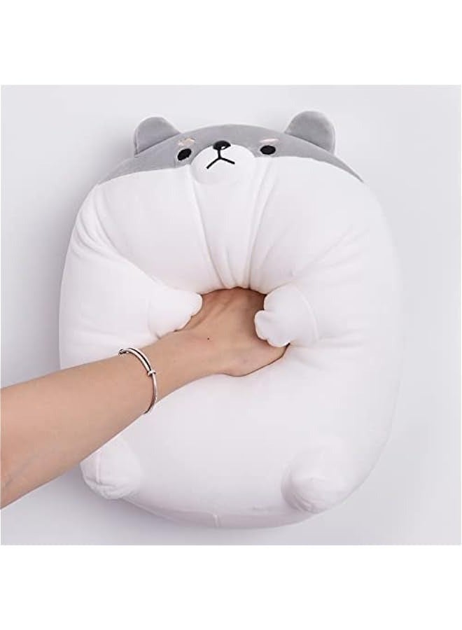 DURKU Shiba Inu Pillow Plush, Stuffed Animal Kawaii Dog Soft Anime Corgi Hugging Cuddle Pet Throw Plushies Cartoon Doggo Doll Toy Best Gifts for Kids Girls Boys (Brown) 40cm  - Image 5