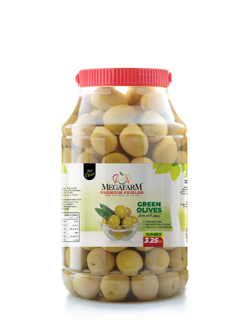 Megafarm Pickled Green Olives Jumbo 3.25kg  - Image 2