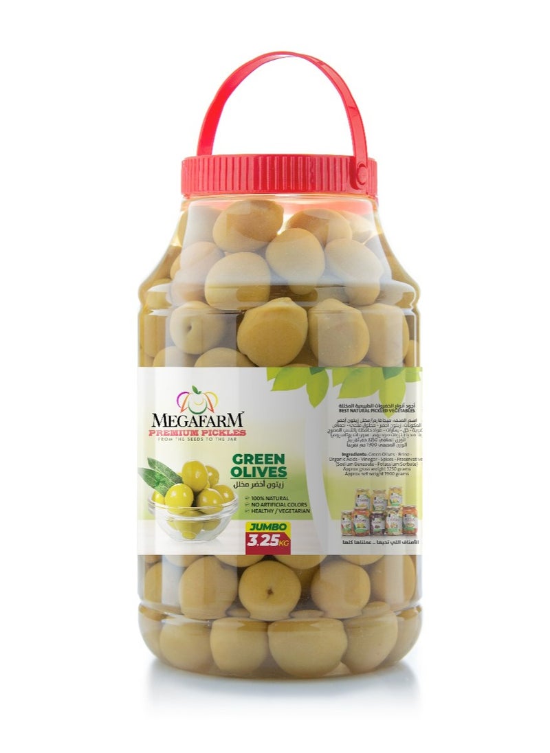 Megafarm Pickled Green Olives Jumbo 3.25kg  - Image 3