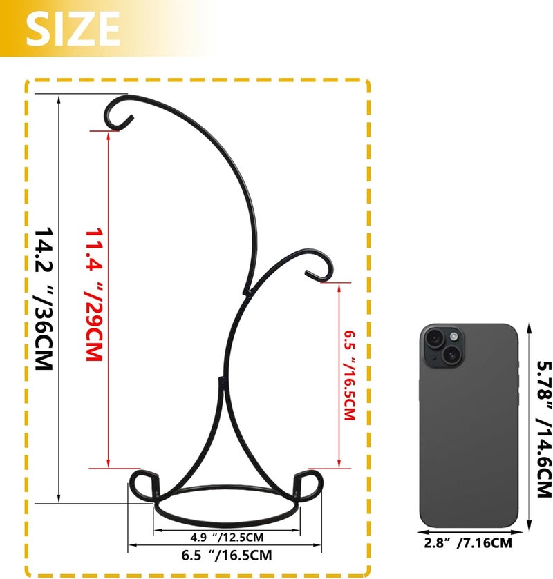 YY YEARCHY Awesomes Air Plant Stand/Flower Pot Stand Holder Iron Pothook Stand for Hanging Glass Terrarium (Human) - Image 3