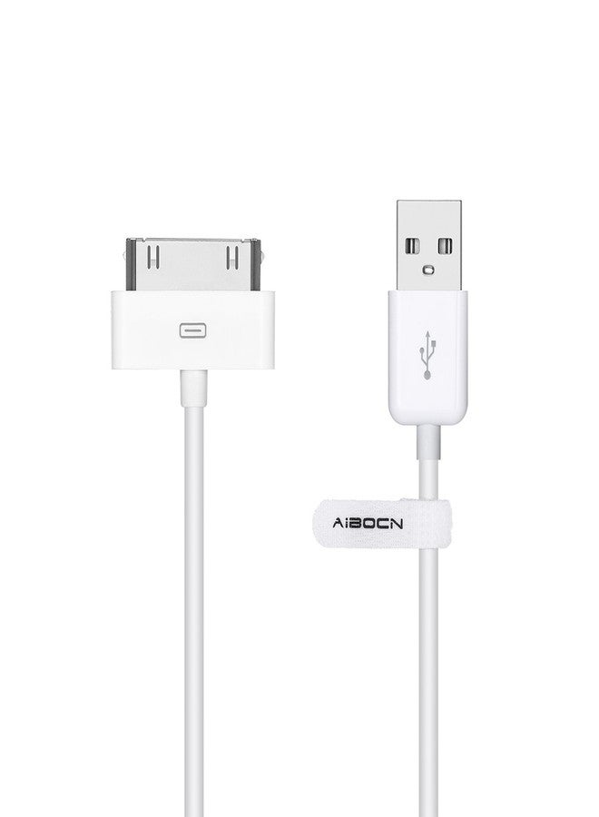 Aibocn كابل دوك للشحن والمزامنة 30 دبوس معتمد من Aibocn لجهاز iPhone 4 4S / iPad 1 2 3 / iPod Nano / iPod Touch - أبيض - Image 1