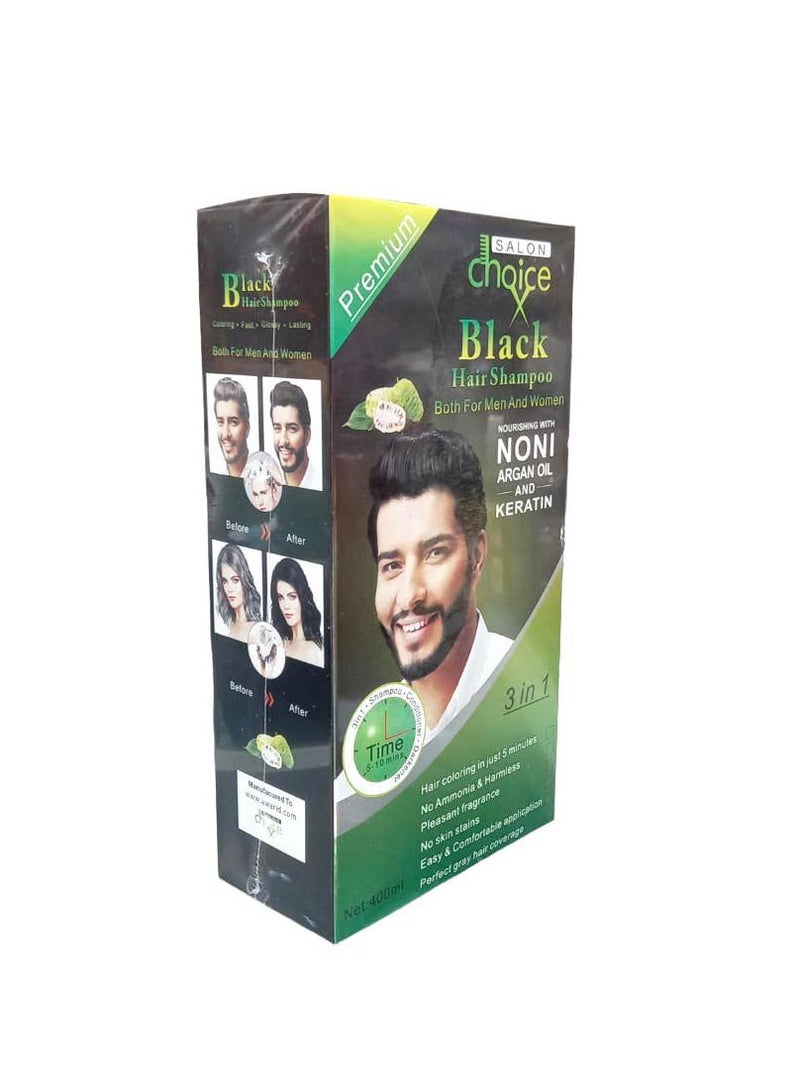 CHOiCE Black Hair Shampoo For Men And Women 1×3 400ml - Image 1