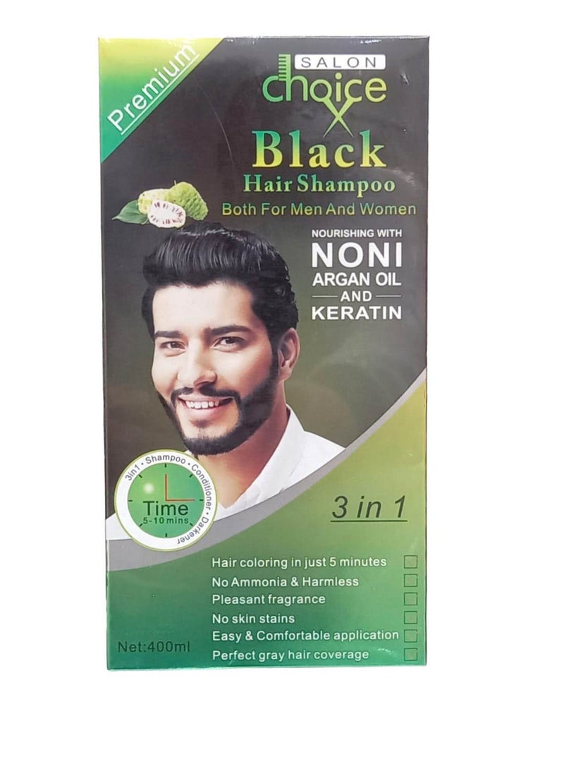 CHOiCE Black Hair Shampoo For Men And Women 1×3 400ml - Image 2