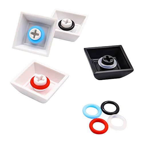 ThreeBulls 120Pcs Clear Rubber O-Ring Keyboard, O-Rings Keycaps, Switch Dampeners Keycap, for Cherry MX Key Switch Keyboards Dampers,Black - Image 5