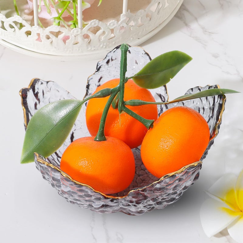 Homestic Sakura Shaped Glass Bowl for Home Kitchen & Restaurants | Crockery Bowls for Snacks, Dry Fruits, Desserts, Ice Cream, Custard, Sheer Khurma & Fruit Salad | Grey - Image 1