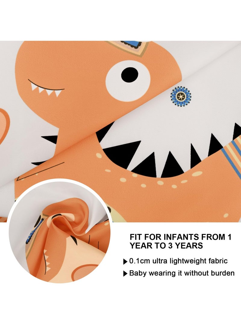Mr. Penda Long Sleeve Baby Bibs, Waterproof Sleeved Bib Smock for Baby Toddler 6-36 Months,Reusable with Catch-all Pocket (Dinosaur)  - Image 3