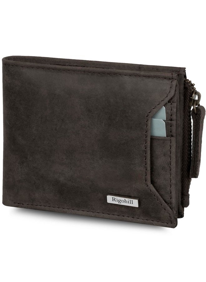 Rigohill RIGOHILL Cuba Brown Leather Wallet for Men | RFID Blocking Mens Wallet | Wallets Men Leather  - Image 1