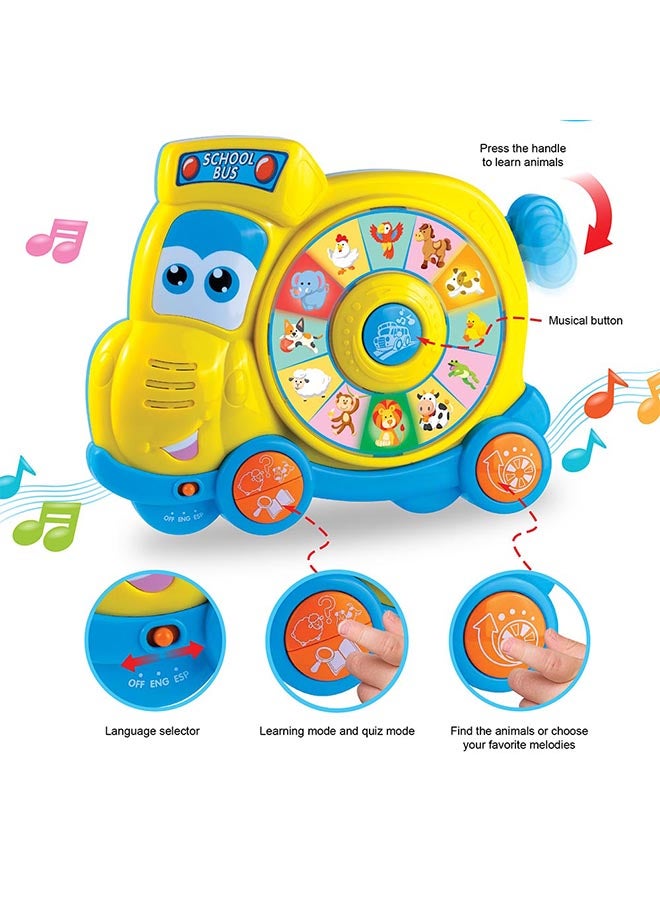 Happy Kids حافلة المدرسة التفاعلية ليتل ليرنرز - لعبة تعليمية تفاعلية للأطفال الصغار - Image 3