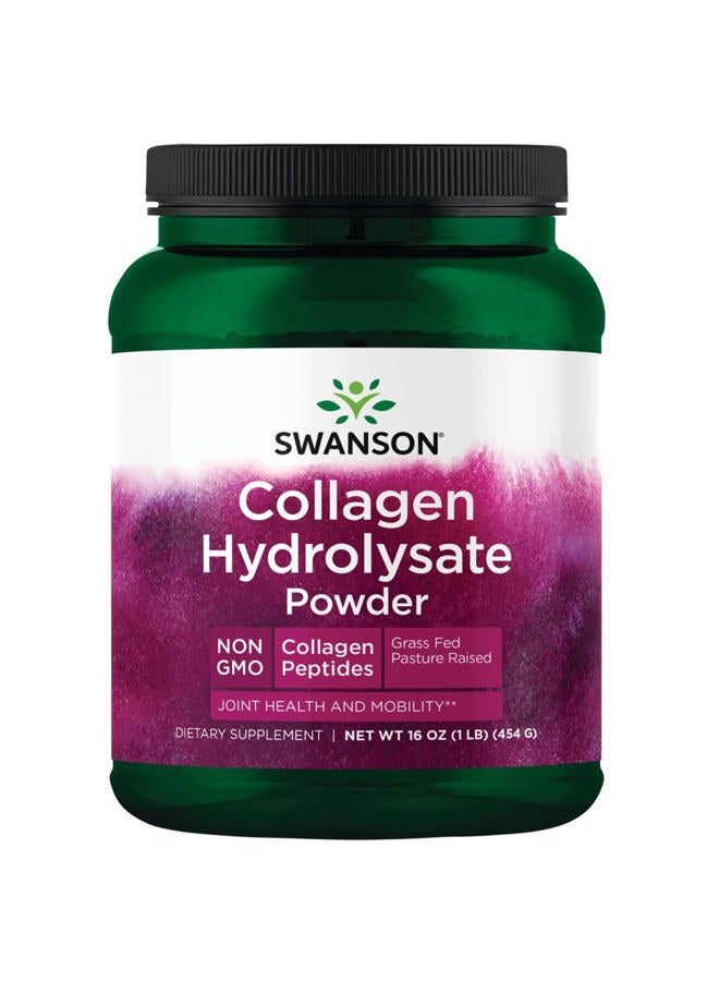 SWANSON High Plains Collagen Hydrolysate Powder - Collagen Peptides Powder Supporting Hair, Skin, Nails, and Joint Health - Bioavailable Proteins Promoting Bone, Tissue, and Cartilage Support - (1 lb) - Image 1
