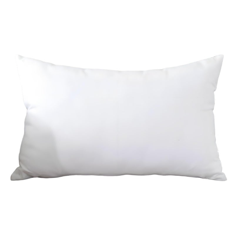 TAOSON TAOSON Decorative 100 Cotton Canvas Square Solid Toss Pillowcase Cushion Cover Pillow Case with Hidden Zipper Closure Only Cover No Insert  White 12x2030x50cm  - Image 1