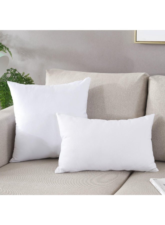 TAOSON TAOSON Decorative 100 Cotton Canvas Square Solid Toss Pillowcase Cushion Cover Pillow Case with Hidden Zipper Closure Only Cover No Insert  White 12x2030x50cm  - Image 5