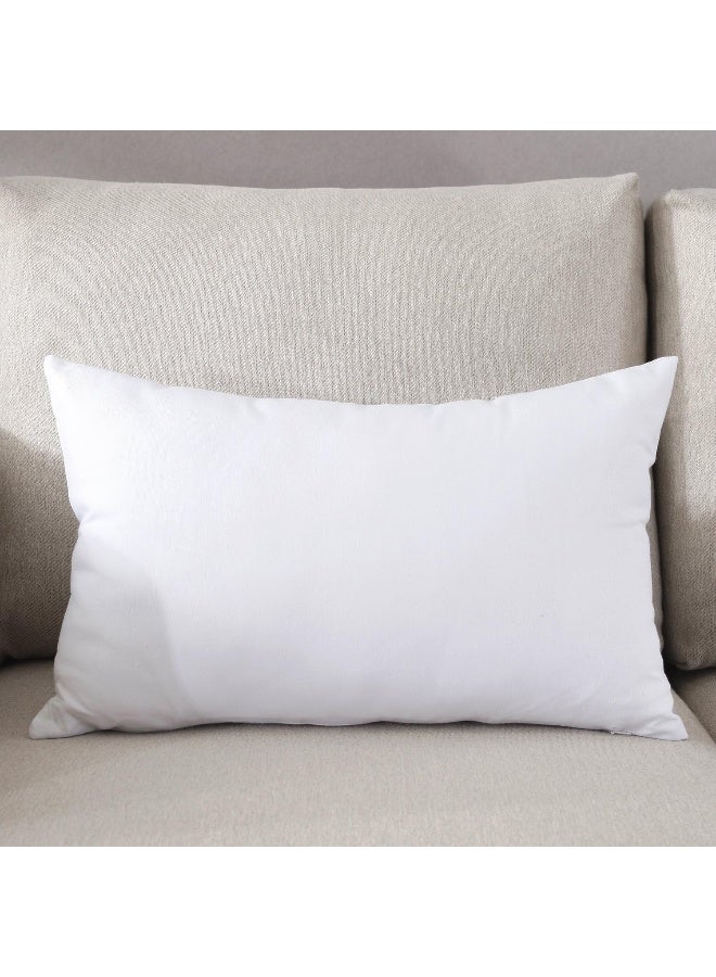 TAOSON TAOSON Decorative 100 Cotton Canvas Square Solid Toss Pillowcase Cushion Cover Pillow Case with Hidden Zipper Closure Only Cover No Insert  White 12x2030x50cm  - Image 4