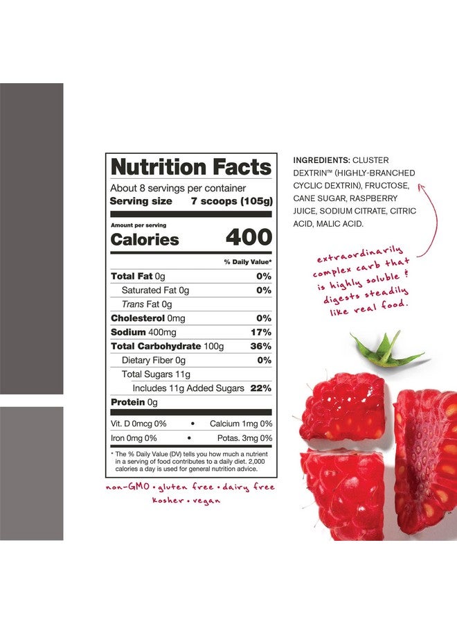 سكراتش لابز مسحوق ترطيب عالي الكربوهيدرات من Skratch Labs | مسحوق كربوهيدرات مع دكسترين متكتل وإلكتروليتات | مشروب طاقة التحمل | توت العليق (840 جرام) | غير معدّل وراثيًا، خالٍ من الجلوتين، نباتي، كوشير - Image 4