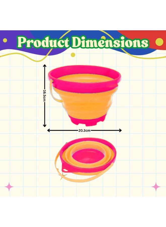 Home Smart Beach toy for Girls 7pcs Beach Kids Accessory Set includes Collapsible Bucket, Rake, Shovel and Sand molds perfect for gift. - Image 2