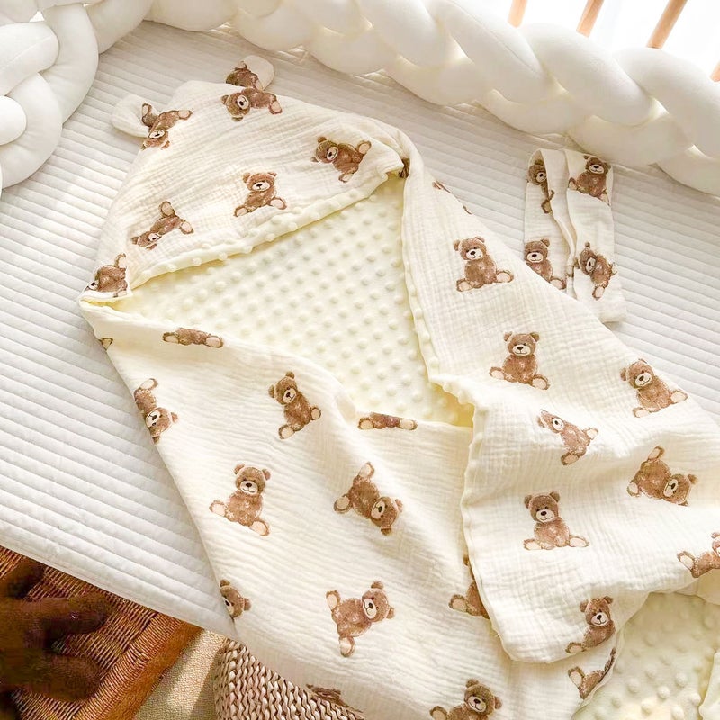 Doudou blanket bag newborn baby discharged pure cotton autumn and winter rabbit delivery room swaddling bag newborn summer wrap quilt - Image 1