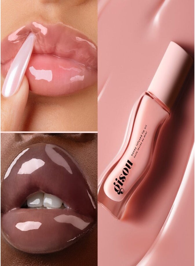 Gisou Honey Infused Lip Oils Glazed Lips Trio 24ml – Hydrating Glossy Lip Set - Image 2