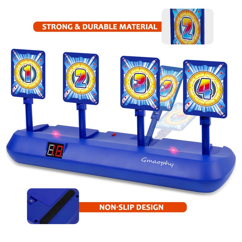 GMAOPHY Digital Shooting Targets with 2 Foam Dart Toy Blaster, Kids Shooting Game Toys, Electronic Scoring Auto Reset 4 Targets, Birthday for Ages 5 6 7 8 9 10+ Years Old Kids Boys Girls - Image 4
