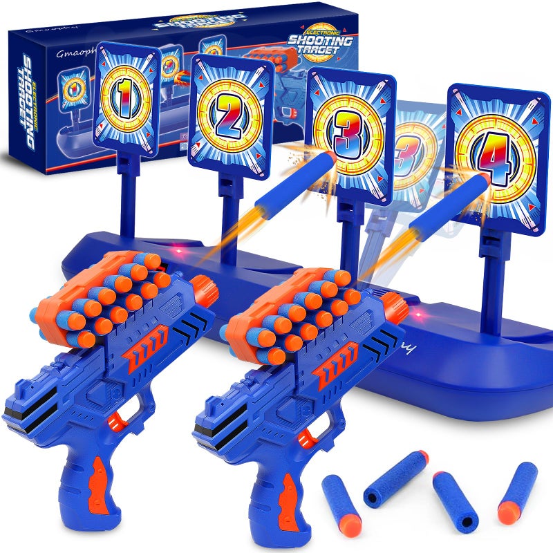 GMAOPHY Digital Shooting Targets with 2 Foam Dart Toy Blaster, Kids Shooting Game Toys, Electronic Scoring Auto Reset 4 Targets, Birthday for Ages 5 6 7 8 9 10+ Years Old Kids Boys Girls - Image 1
