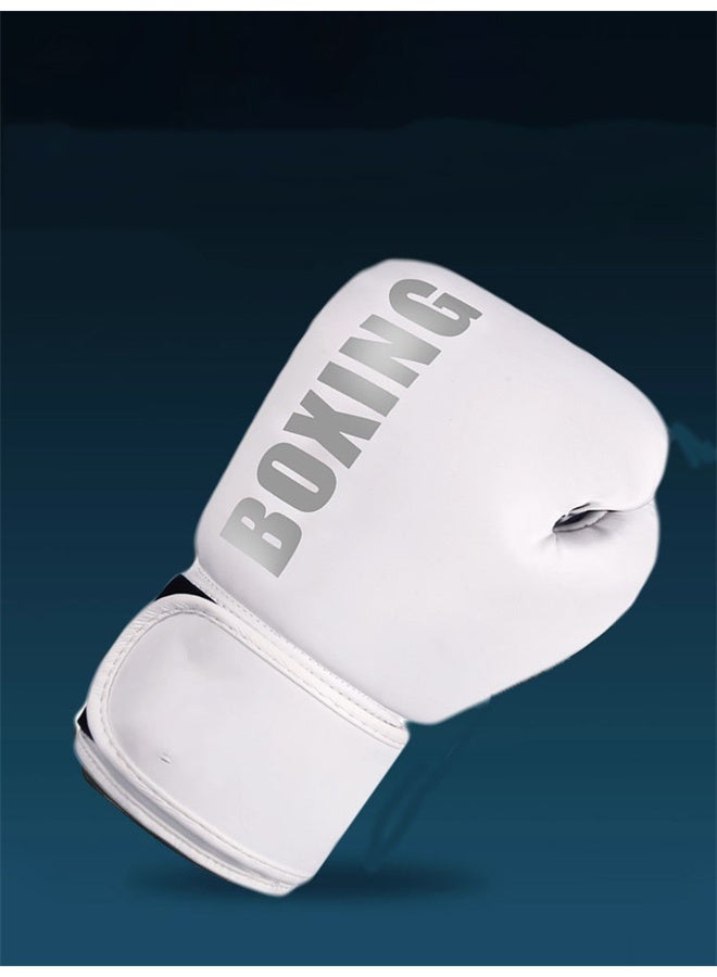 هومستر قفازات الملاكمة, MMA حقيبة اللكمة تدريب القفازات لمواي تايلاندي, سباررينغ, كيك بوكسينغ, القتال, فنون الدفاع عن النفس, قفازات التمرين, 12 أوقية, أبيض - Image 4