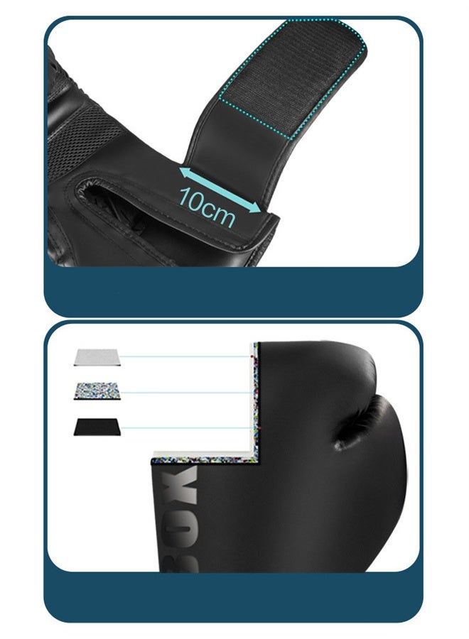 هومستر قفازات الملاكمة, MMA حقيبة اللكمة تدريب القفازات لمواي تايلاندي, سباررينغ, كيك بوكسينغ, القتال, فنون الدفاع عن النفس, قفازات التمرين, 12 أوقية, أبيض - Image 2