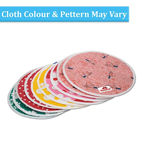 Homfine 2 Set of 4Pcs Roti/Chapati Cotton Cloth Rumal/Cover Set for Fresh Rotis Daily Use Dual Layer Washable Reusable Odor Less (4Pcs (2Bottom+2Top), Color May Vary) - Image 4