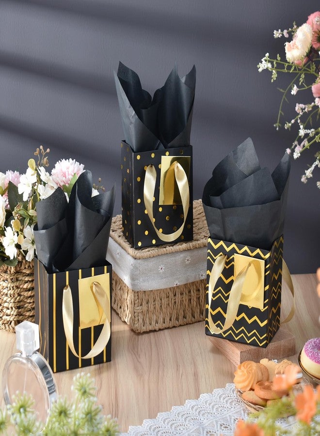 DOYIDE 30 Pcs Small Gift Bags with Handles, 4x2.75x4.5inch Mini Paper Gift Bags, Tiny Party Favor Bags with Tissue and Tag, Welcome Bags for Christmas Valentines Holidays Birthday Wedding Graduation - Image 2